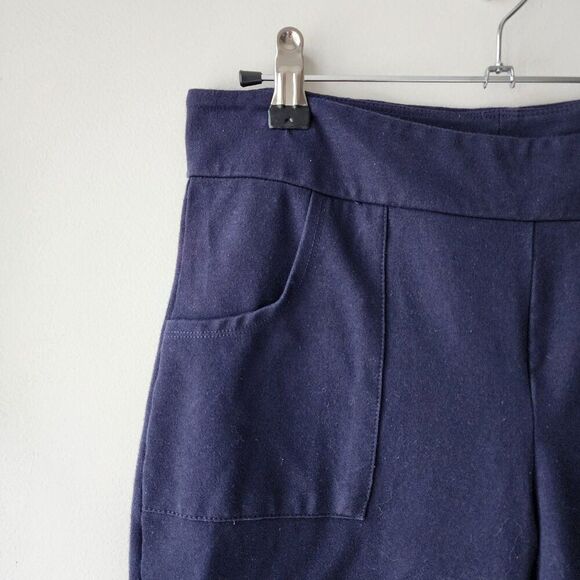 Women With Control Crop Pull On Pants | Small Petite | Navy Blue Cargo Pockets - Picture 2 of 6